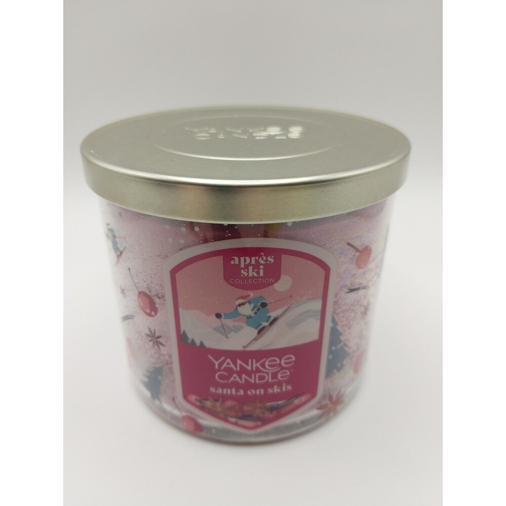 YANKEE CANDLE SANTA ON SKIS LIMITED EDITION 3 WICK 14.5oz SCENTED CANDLE- NEW